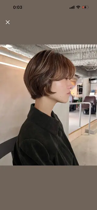 ショート miyu  / 柔らかい透明感カラーのヘアスタイル