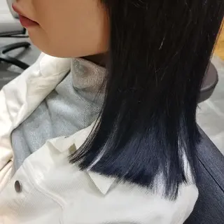 ミディアム カラー 谷 結奈のヘアスタイル