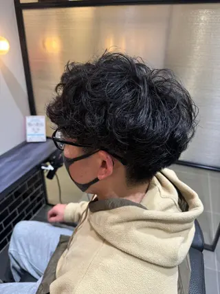 ショート パーマ メンズ 道越 裕人のヘアスタイル