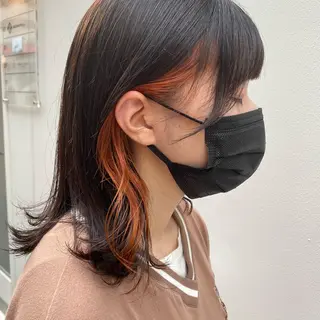 ミディアム カラー 🪭risa 暖色/レイヤー🪭のヘアスタイル