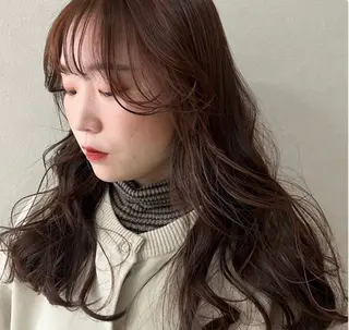 セミロング カラー Una並木坂  透明感カラー＆髪質改善＆韓国ヘア所属・松本 凜那のヘアスタイル