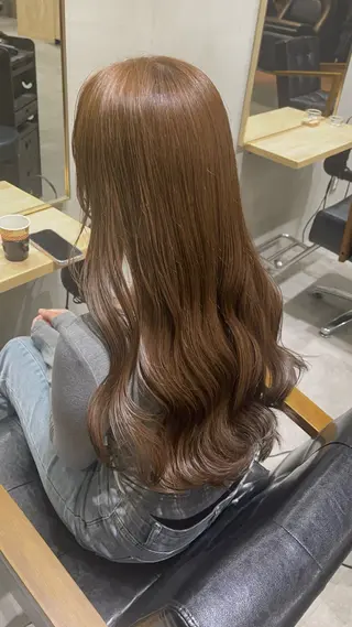 ロング lena🎀 透明感カラー/韓国風のヘアスタイル