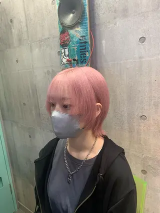 ショート カラー ハイトーン/メンズ/ ウルフ特化   小松のヘアスタイル