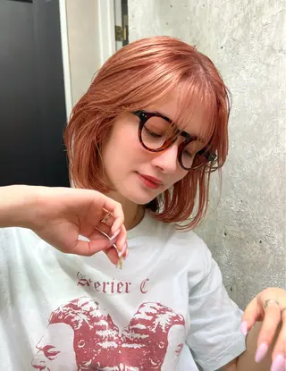 ショート カラー 🥑🫧田實 紗和 ボブ/暖色カラー🩰のヘアスタイル