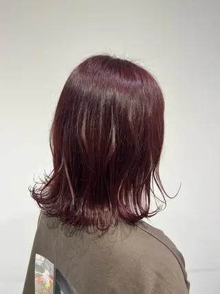 ミディアム カラー 【暖色カラー特化】 中山由梨のヘアスタイル