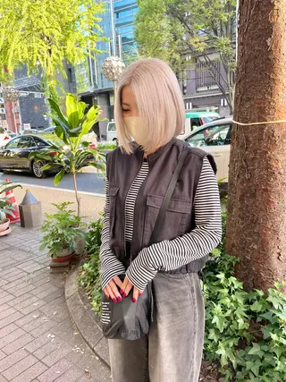 セミロング インク 美容院のヘアスタイル