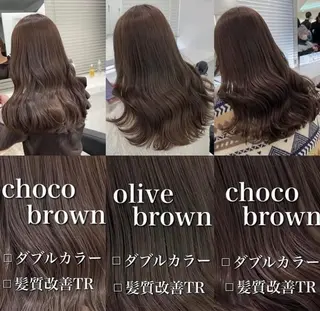 カラー 🤍ブリーチなし ブラウンhimi🤍のヘアスタイル