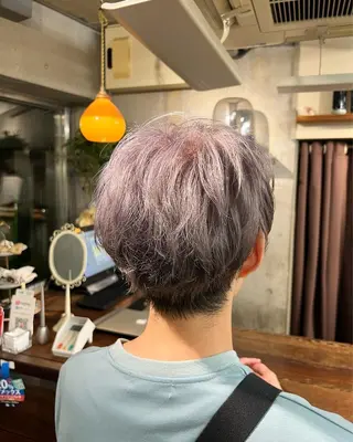 ショート カラー メンズ 土田かほ/本日🈳 透明感カラー🍃のヘアスタイル