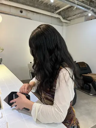 セミロング カラー Sanaダブルカラー ✨️パルコ徒歩1分のヘアスタイル