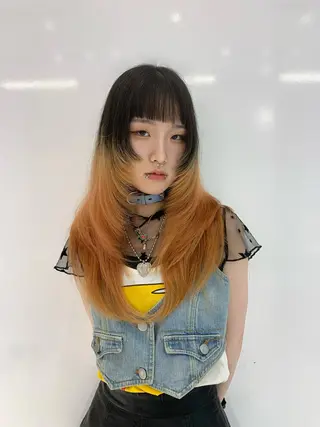 ロング ハッシュカット ✦·.⋆  SAYAのヘアスタイル