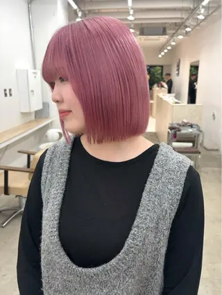 セミロング カラー 🪐ブリーチ/y2k ヘア🪐HARUKAのヘアスタイル