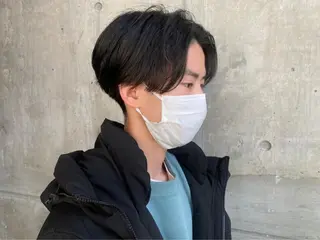 ショート パーマ メンズ ブリーチなし透明感 カラー/MISANOのヘアスタイル