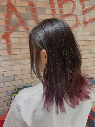 セミロング カラー ヘアアレンジ VIM hairおもろまち店のヘアスタイル