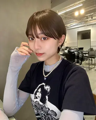 ショート カラー ❤️ショートカット ・顔周りカット❤️のヘアスタイル