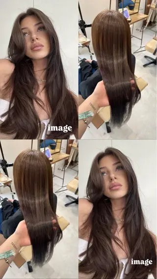 ロング カラー ブリーチなしwカラー /艶カラー/oukaのヘアスタイル