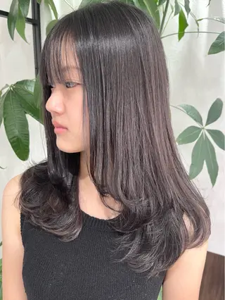 セミロング カラー ヘアアレンジ Belle hair Design青野大貴のヘアスタイル