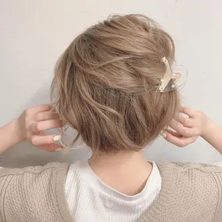 ショート カラー ヘアアレンジ Aloa透明感ヘア ♡kanami♡のヘアスタイル