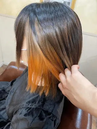 ミディアム カラー 岩谷/ブリーチ 🪽透明感カラーのヘアスタイル