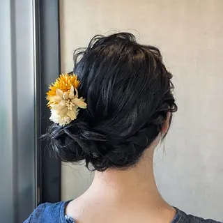 セミロング ヘアアレンジ 小林 梨香のヘアスタイル