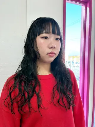 ロング パーマ 🪞パーマ🐾ボブ ロング🌷川原のヘアスタイル