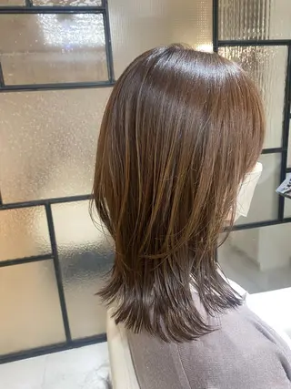ミディアム カラー 安永 涼のヘアスタイル