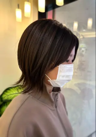 ミディアム 小顔レイヤー💗 木村実樹のヘアスタイル