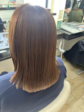 ミディアム カラー ルプラボウ 石黒よう子のヘアスタイル