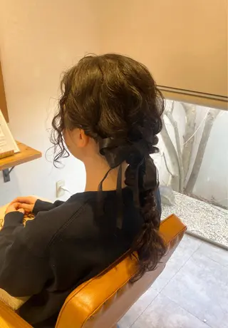 ヘアアレンジ ブリーチなしWカラー /酸性ストレート河本のヘアスタイル