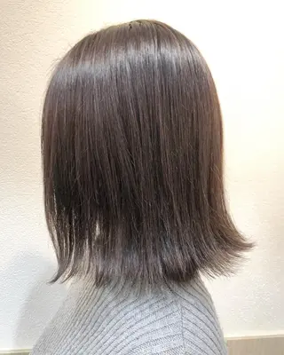 ミディアム カラー 谷口ゆめ/縮毛矯正/ 大人女子/眉ワックスのヘアスタイル