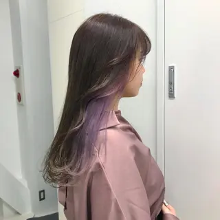 セミロング カラー Unami MIHA☘️*゜のヘアスタイル