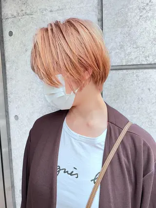 ショート カラー 癖毛救済✂️ボブ /髪質改善ストレートのヘアスタイル