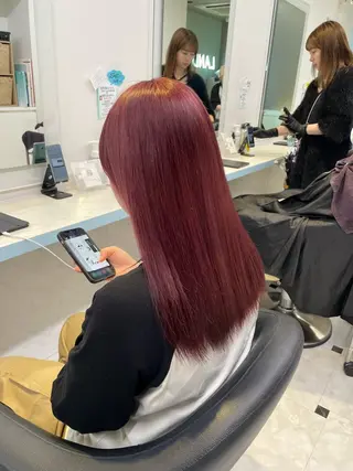 カラー 🇰🇷韓流暖色ヘア 🍒saaya🍒のヘアスタイル