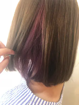ミディアム カラー 玉邑 美菜のヘアスタイル