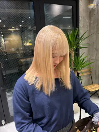 ミディアム カラー KAEDE🌺Wカ ラー/ホワイトカラーのヘアスタイル