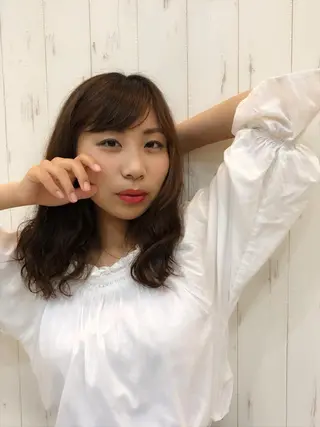 セミロング カラー パーマ KAIzen. tomoのヘアスタイル