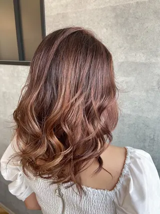 セミロング カラー パーマ ヘアアレンジ ✨髪質改善/透明感✨ 西野　陽のヘアスタイル