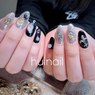 ミディアム めぐみのネイルサロン スタッフ練習のネイルデザイン