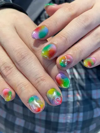 ネイル 🎀ボブ＋ハイトーン シュカ👶🏻のヘアスタイル