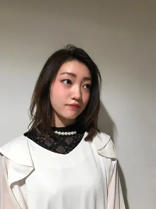 ミディアム 安藤 沙妃のヘアスタイル