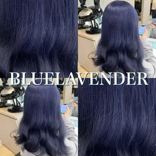 セミロング 寒色＆ブリーチ特化 寒色MiOのヘアスタイル