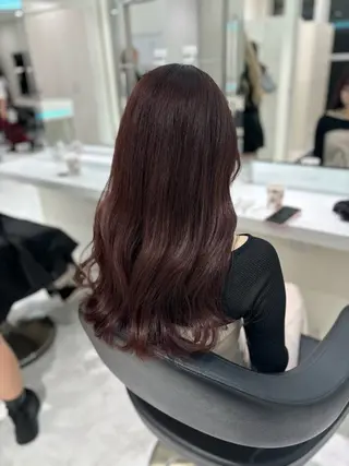 ロング カラー 流行りの透明感カラー ×縮毛矯正🤍ユウのヘアスタイル