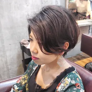ショート カラー パーマ ヘアアレンジ 6月オープン♪豊見城 Lodattu✁清水のヘアスタイル