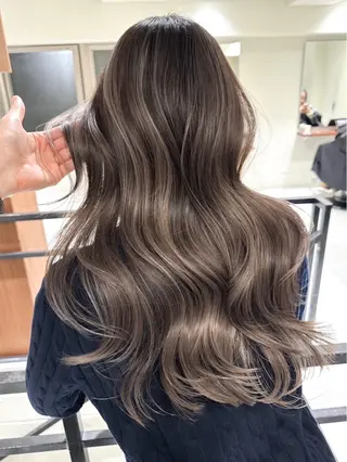ロング カラー ヘアアレンジ ボブ/縮毛矯正/美髪 似合わせ/透明感カラのヘアスタイル