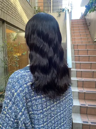 セミロング 大人可愛い♡コテ巻き パーマ🌼杉田 萌恵のヘアスタイル