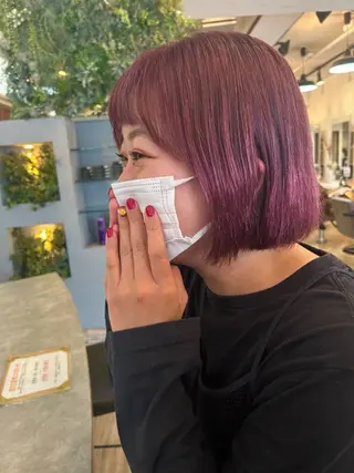 ショート カラー ブリーチ／ヘアセット 🪞🌙minamiのヘアスタイル