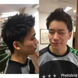 ショート ヘアアレンジ メンズ SHIORI💜口コ ミNo.1艶カラーのヘアスタイル