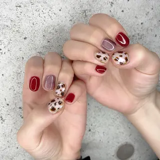 ショート カラー パーマ ヘアアレンジ メンズ キッズ ネイル マツエク・マツパ Salon Ｋのネイルデザイン