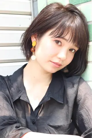 ミディアム カラー パーマ 安達 俊亮のヘアスタイル