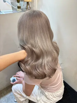 セミロング カラー ヘアアレンジ 🧸艶々韓国ヘア 🧁mizunaのヘアスタイル