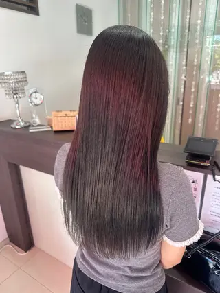 カラー レイヤー 艶々カラーのヘアスタイル
